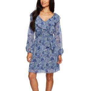 Michael Kors Blue Paisley Dress